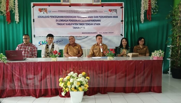 Koordinasi Lintas Sektor, DP3A TTU Sosialisasi Pencegahan Kekerasan dan Perkawinan Anak di Lingkungan Sekolah