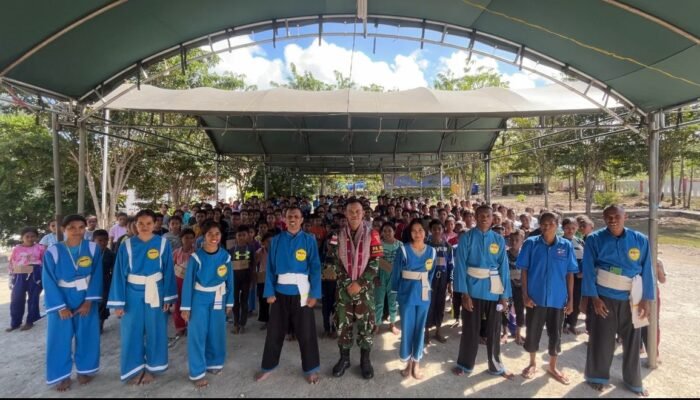 Pakum Satgas Yonkav 6 NK Bekali Calon Anggota THS-THM dengan Materi Menjaga Keutuhan NKRI di Perbatasan