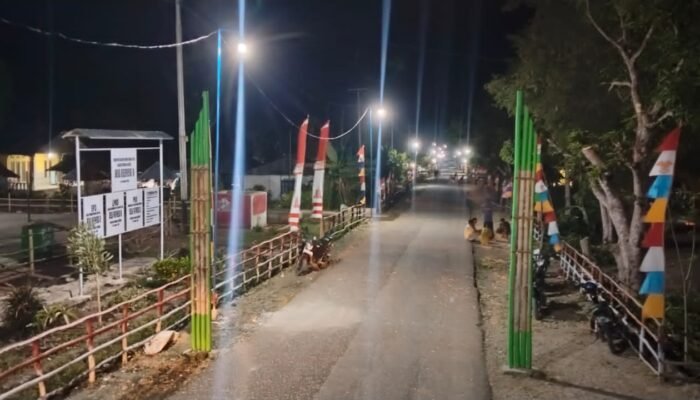 Pemdes Fafinenu B Bangun 75 Unit Lampu Jalan, Kades : Terang Trus..Terus Terang…