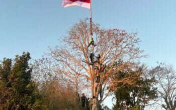 Bupati TTU Apresiasi Kibaran Merah Putih di PLBN Napan, Don Gaspar : Bentuk Kebersamaan dan Gotong-royong