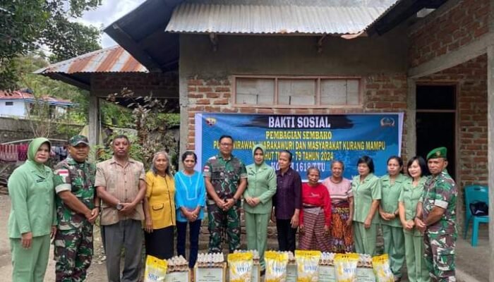 Songsong HUT ke-79 TNI, Kodim 1618/TTU Gelar Baksos, Dandim : Wujud Nyata Hubungan Erat TNI dan Masyarakat