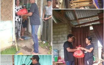 Maknai Natal, Pemuda GMIT Petra Kefamenanu Bantu Korban Letusan Gunung Lewotobi